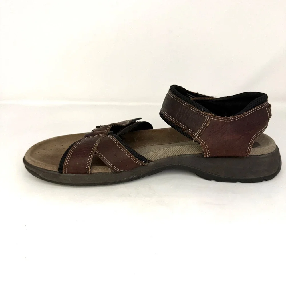 Clarks Mens Brown Leather Adjustable Strap‎ Sports Trail Sandals 14M 78705